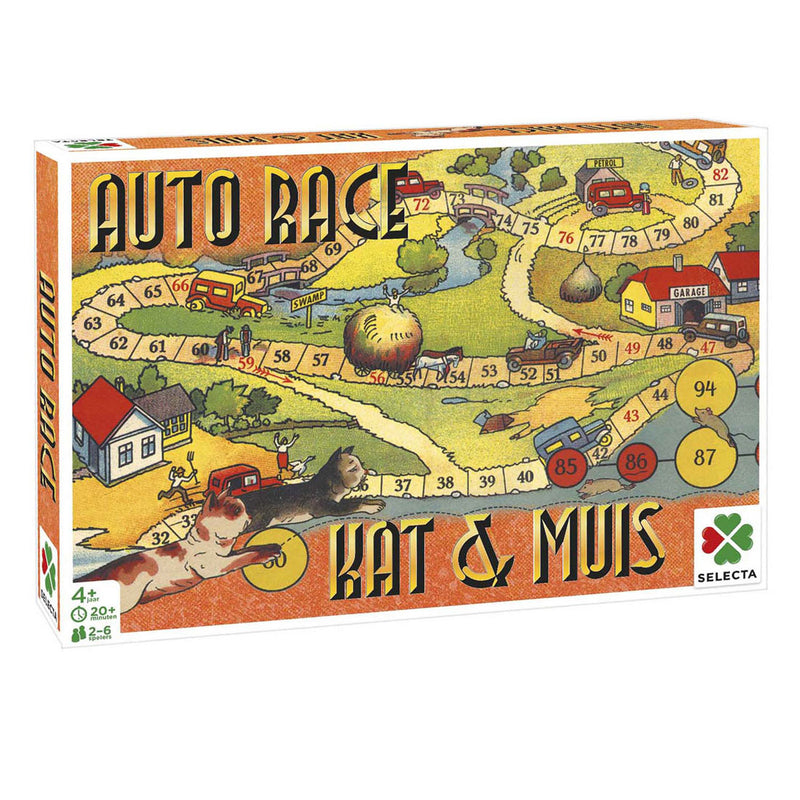 Load image into Gallery viewer, Selecta bordspel spellen van toen - auto race kat muis