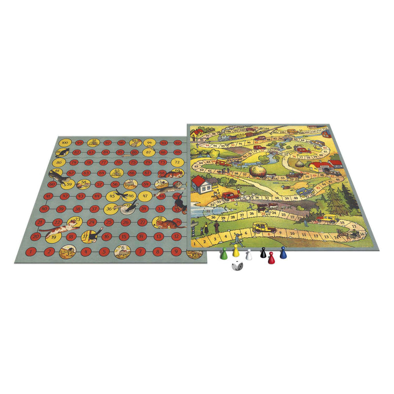 Load image into Gallery viewer, Tactic spellen van toen: auto race kat muis – bordspel – familiespel – vanaf 4 jaar – 2-6 spelers