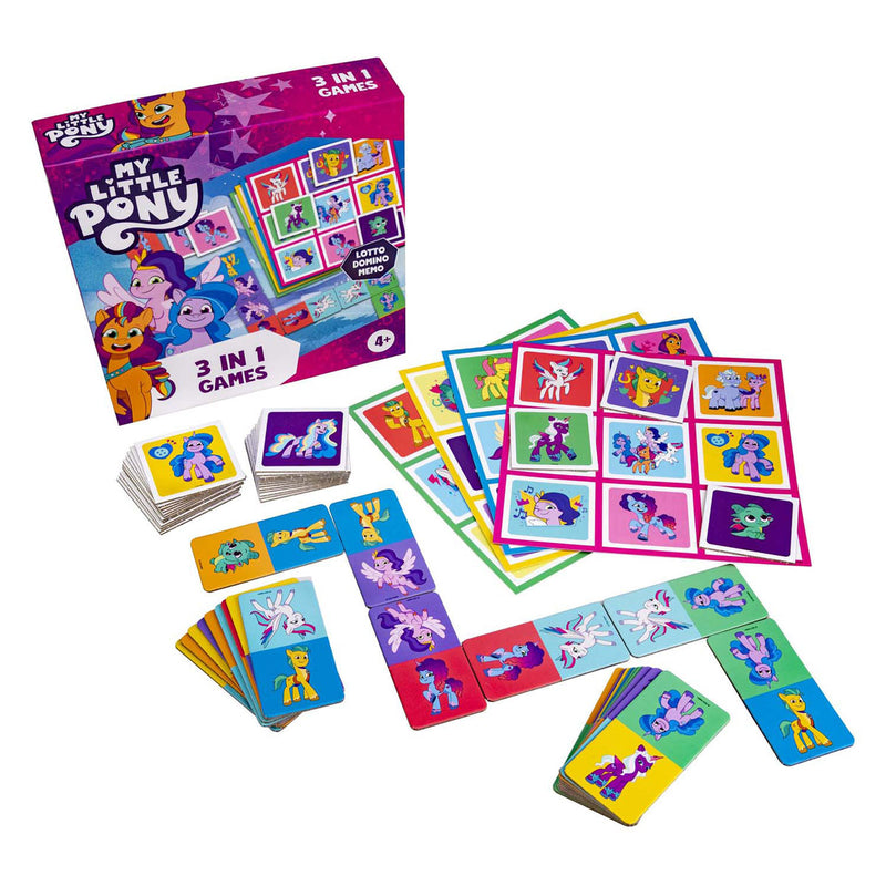 Load image into Gallery viewer, Selecta my little pony 3in1 memo lotto domino