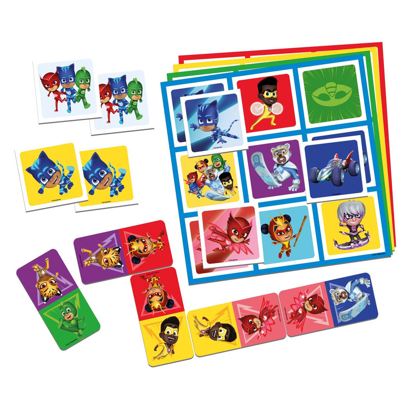 Load image into Gallery viewer, Tactic pj masks 3-in-1 spellenverzameling – kaartspel – lotto – domino – memo – kinderspel vanaf 4 jaar
