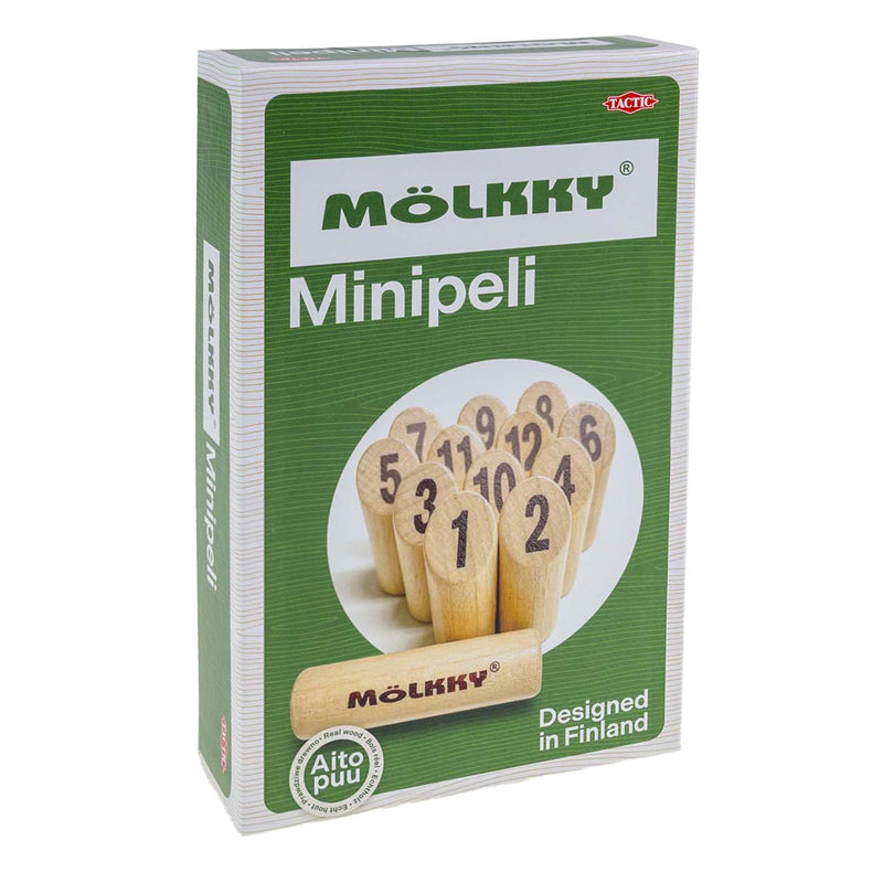 Load image into Gallery viewer, Tactic mölkky mini – vang- en werpspel - origineel fins houten werpspel in mini formaat – duurzaam berkenhout – met gratis score-app