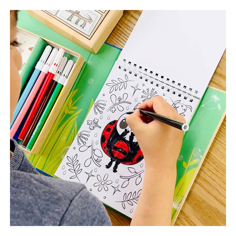 Load image into Gallery viewer, Tiger tribe kleurset tuinbeestjes kleurplezier voor kinderen - creatieve set.