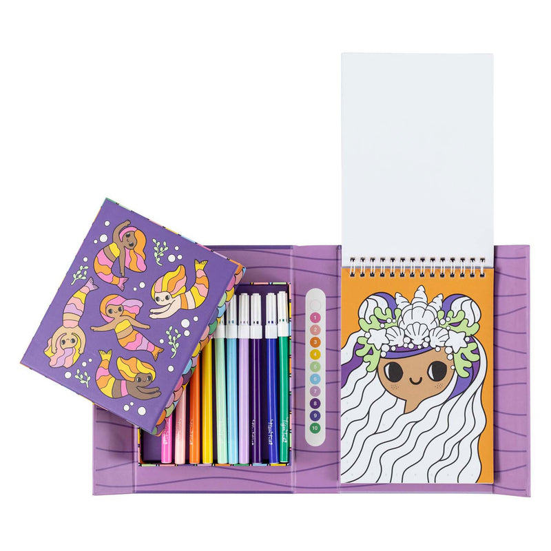 Load image into Gallery viewer, Tiger tribe meeneem colour by numbers mermaids +4 jaar*