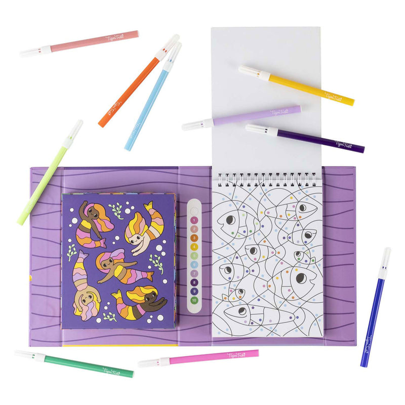 Load image into Gallery viewer, Tiger tribe meeneem colour by numbers mermaids +4 jaar*