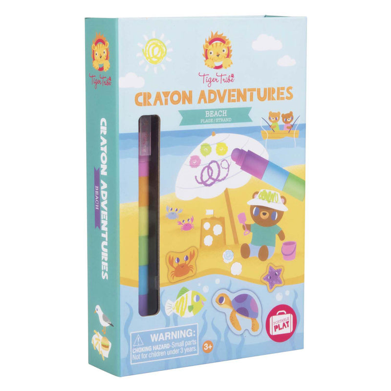 Load image into Gallery viewer, Tiger tribe waskrijt kleurset crayon adventures beach -
