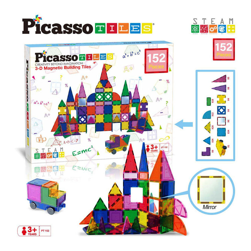 Load image into Gallery viewer, Selecta picassotiles blocks and mirrors - magnetische bouwtegels, 152dlg.