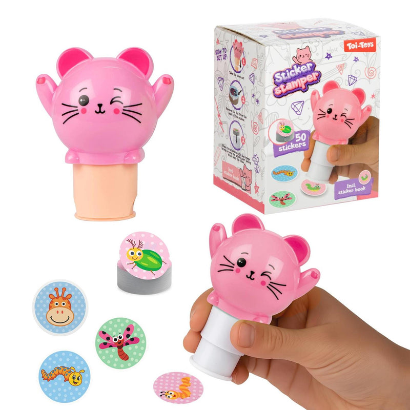 Load image into Gallery viewer, Toi-toys stationary stickermachine -dier- +stickerboek 3ass