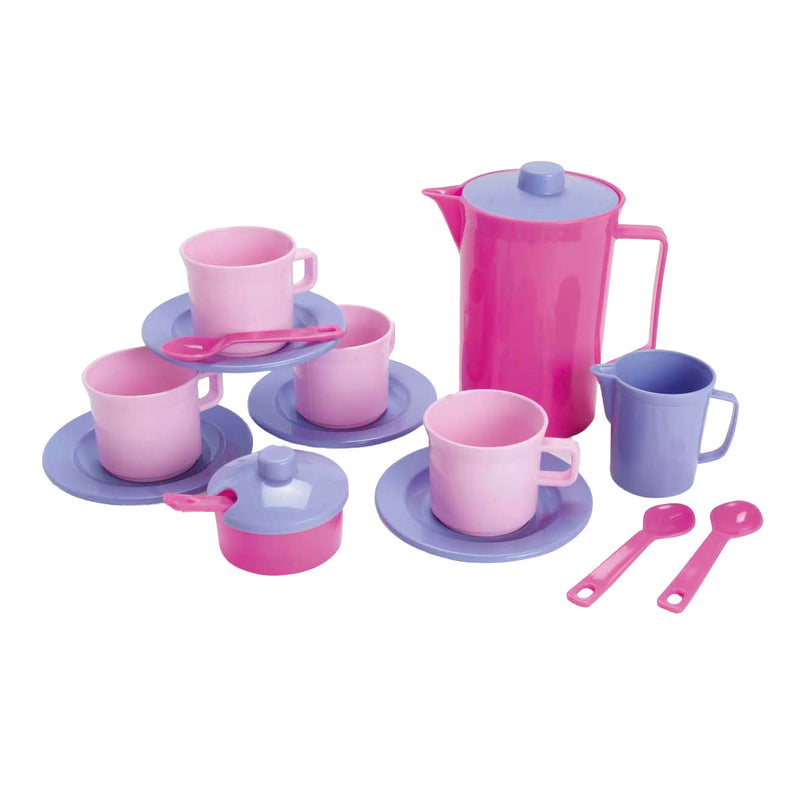 Load image into Gallery viewer, Dantoy koffieset roze, lila 17dlg.