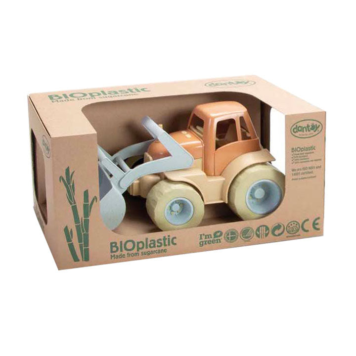 Load image into Gallery viewer, Dantoy tractor met voorlader blauw oranje, 30cm