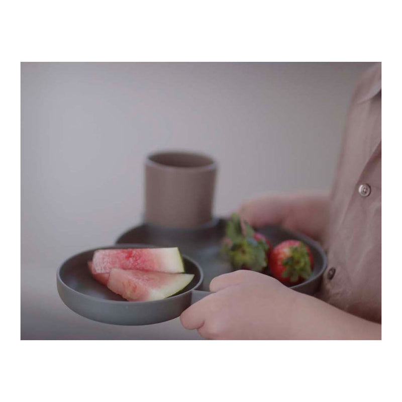 Load image into Gallery viewer, Dantoy kinderservies olijfgroen, 7dlg.