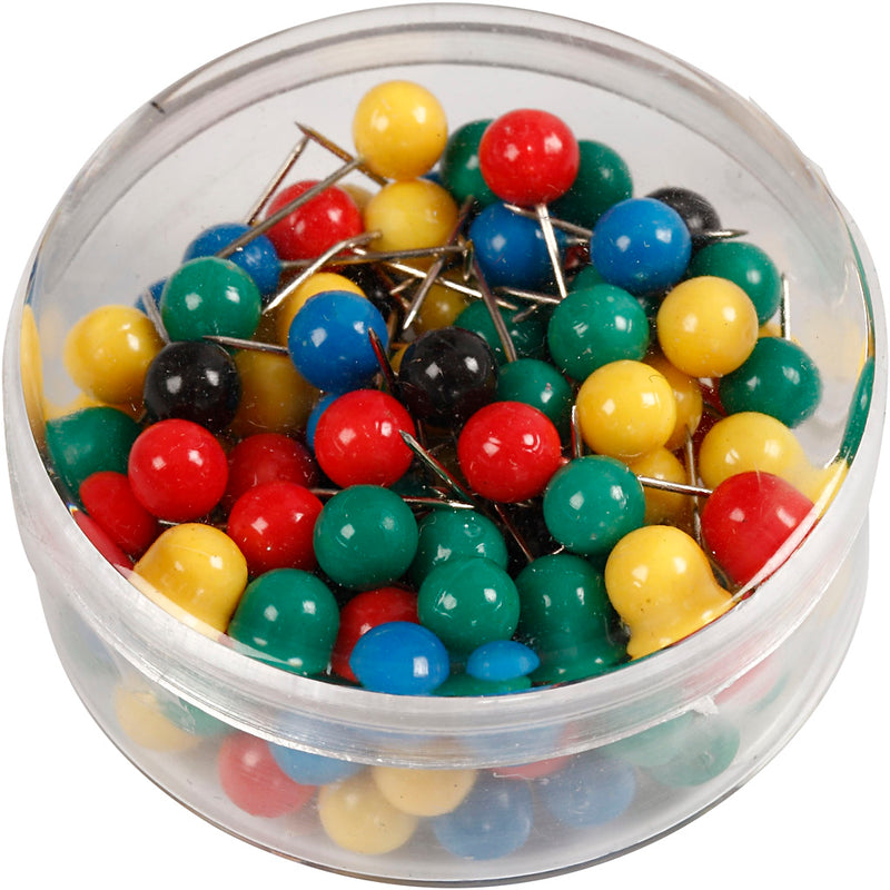 Afbeelding laden in galerijviewer, Https: www.cchobby.nl kaart-pinnen-l-17-mm-d-6-mm-diverse-kleuren-100-div-1-doos
