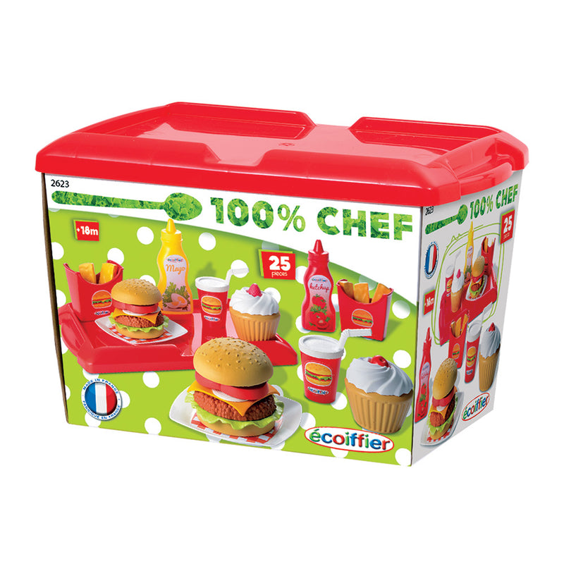 Load image into Gallery viewer, Ecoiffier 100% chef hamburgerset - 25dlg.