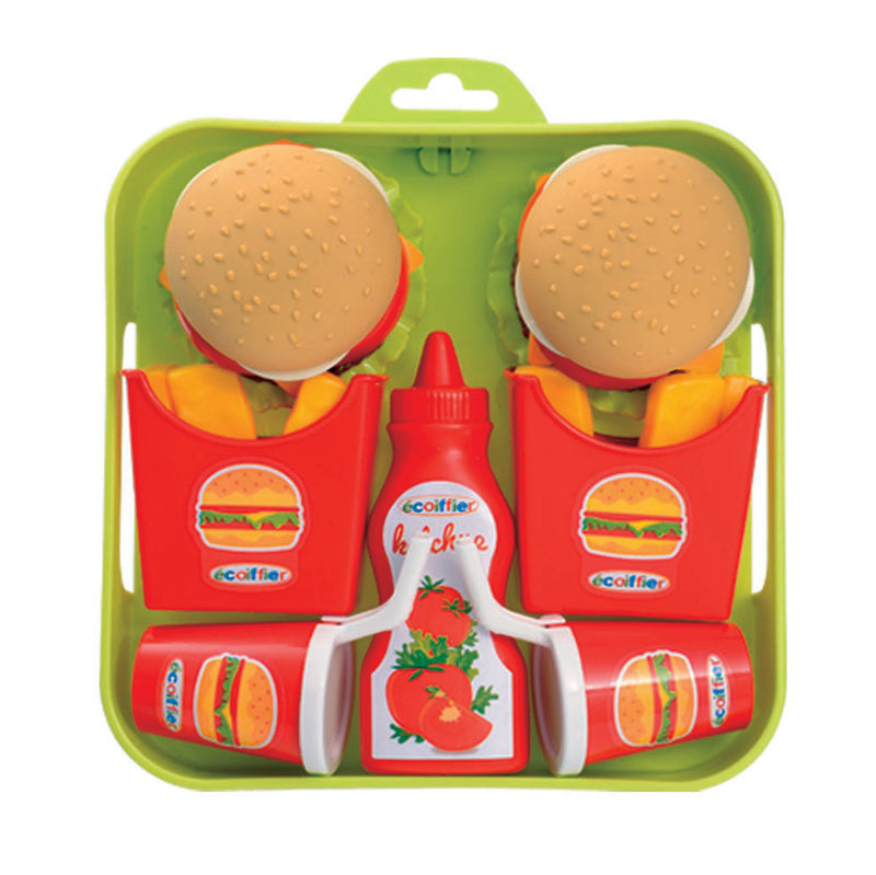 Load image into Gallery viewer, Ecoiffier 100% chef hamburgerset op dienblad