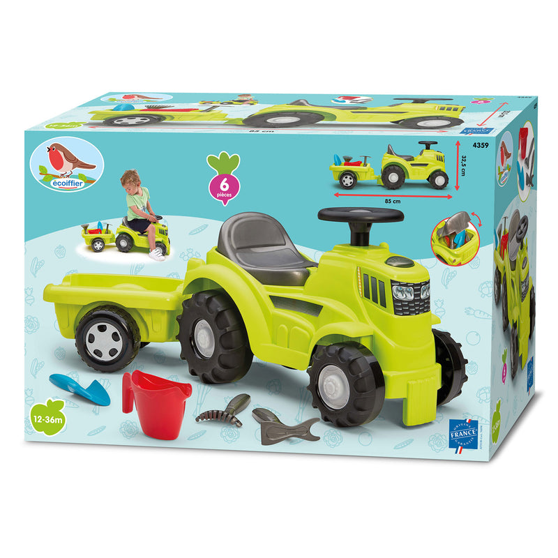 Load image into Gallery viewer, Ecoiffier tractor met aanhanger