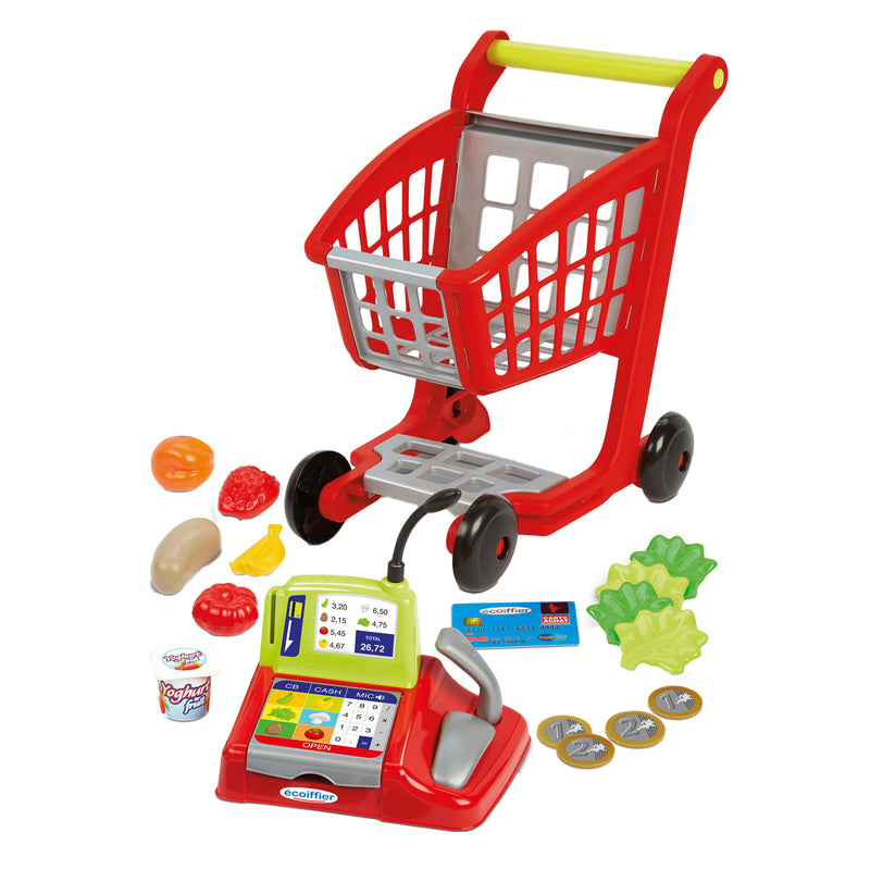Load image into Gallery viewer, Écoiffier ecoiffier 100% winkelwagen, boodschappen kassa