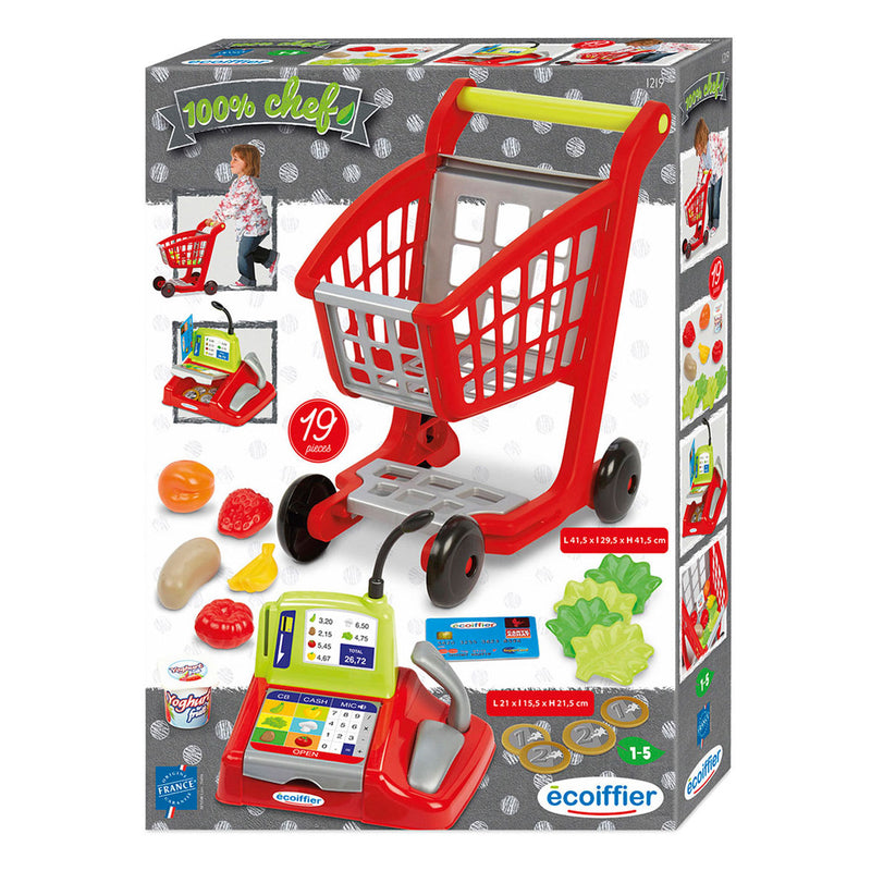 Load image into Gallery viewer, Écoiffier ecoiffier 100% winkelwagen, boodschappen kassa