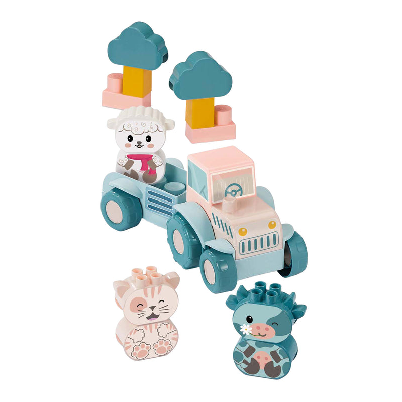 Load image into Gallery viewer, Abrick ecoiffier bb baby mijn eerste tractor met grappige dieren - 25dlg.