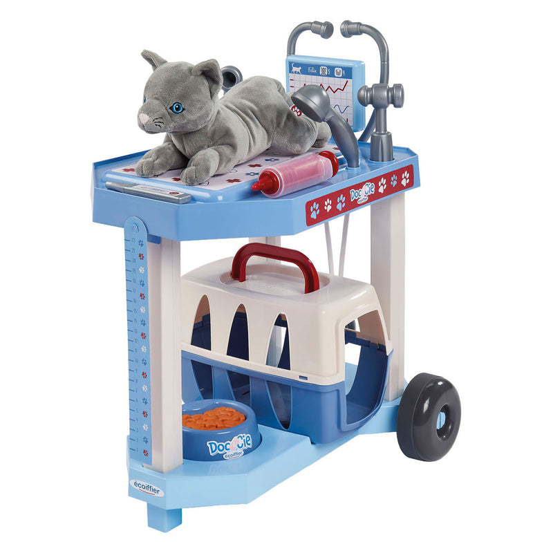 Load image into Gallery viewer, Ecoiffier doc cie dierenartsen trolley met kat - 14dlg.