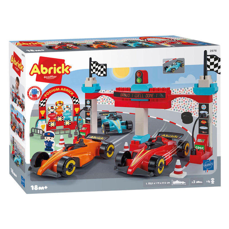 Load image into Gallery viewer, Ecoiffier abrick bouwblokken formule 1 grand prix met 3 voertuigen