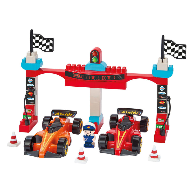 Load image into Gallery viewer, Ecoiffier abrick bouwblokken formule 1 grand prix met 3 voertuigen