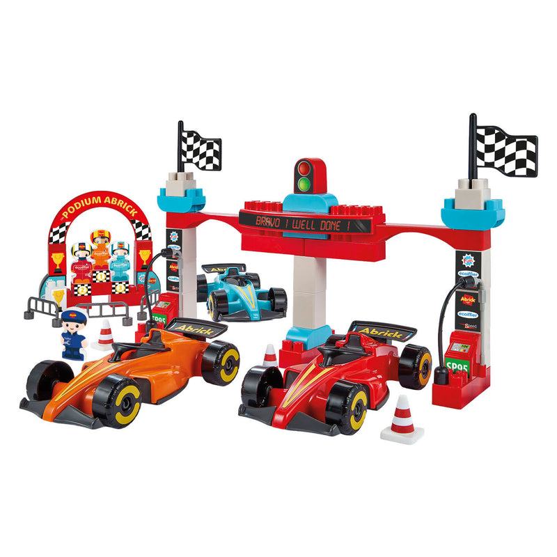 Load image into Gallery viewer, Ecoiffier abrick bouwblokken formule 1 grand prix met 3 voertuigen