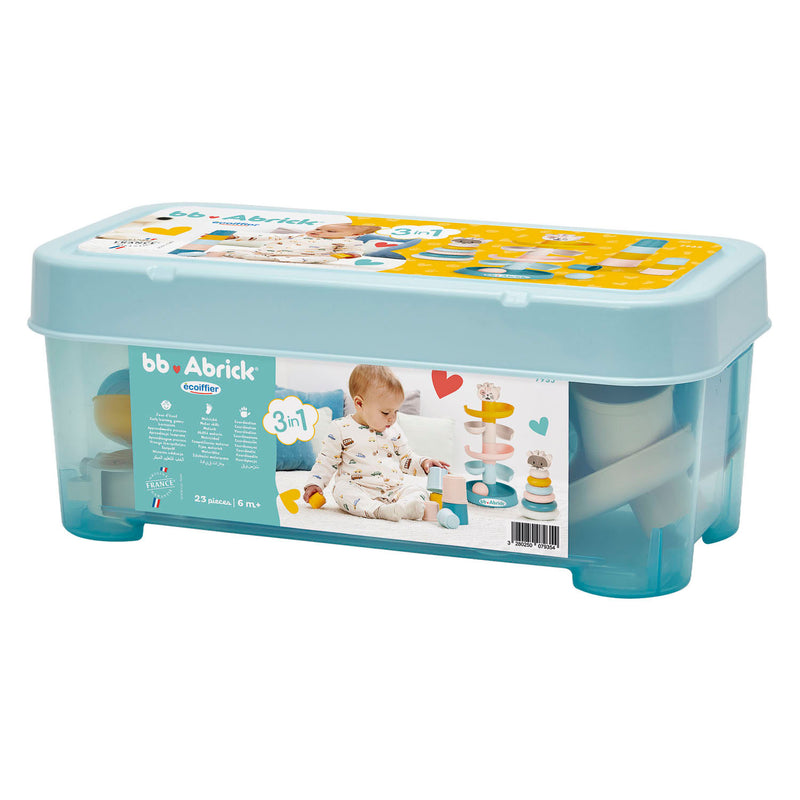 Load image into Gallery viewer, Ecoiffier bb abrick 3in1 babyspeelgoed in opberbox - 23dlg.