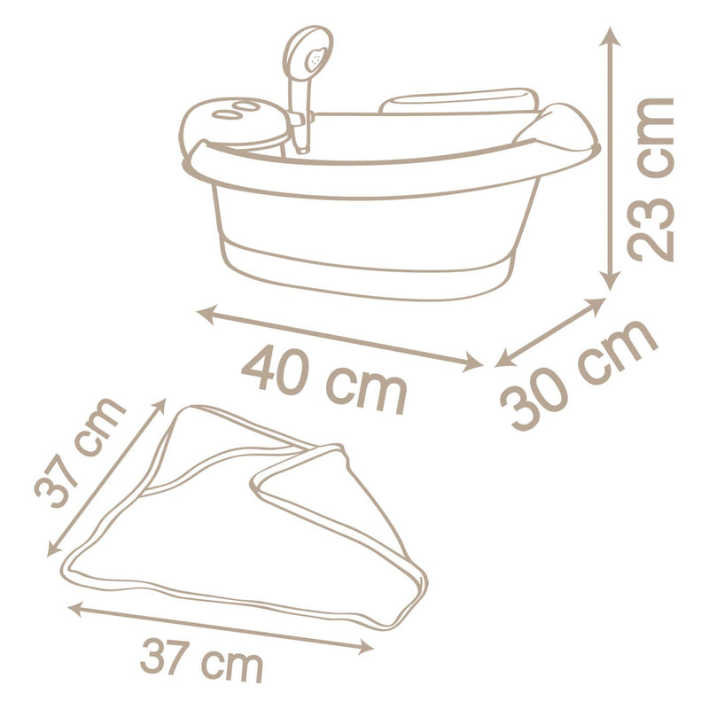 Load image into Gallery viewer, Smoby - Baby Nurse Bad met Functies en Accessoires 3dlg.