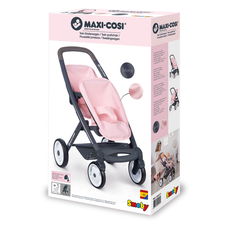 Load image into Gallery viewer, Smoby Maxi-Cosi Poppenwagen voor 2 Poppen