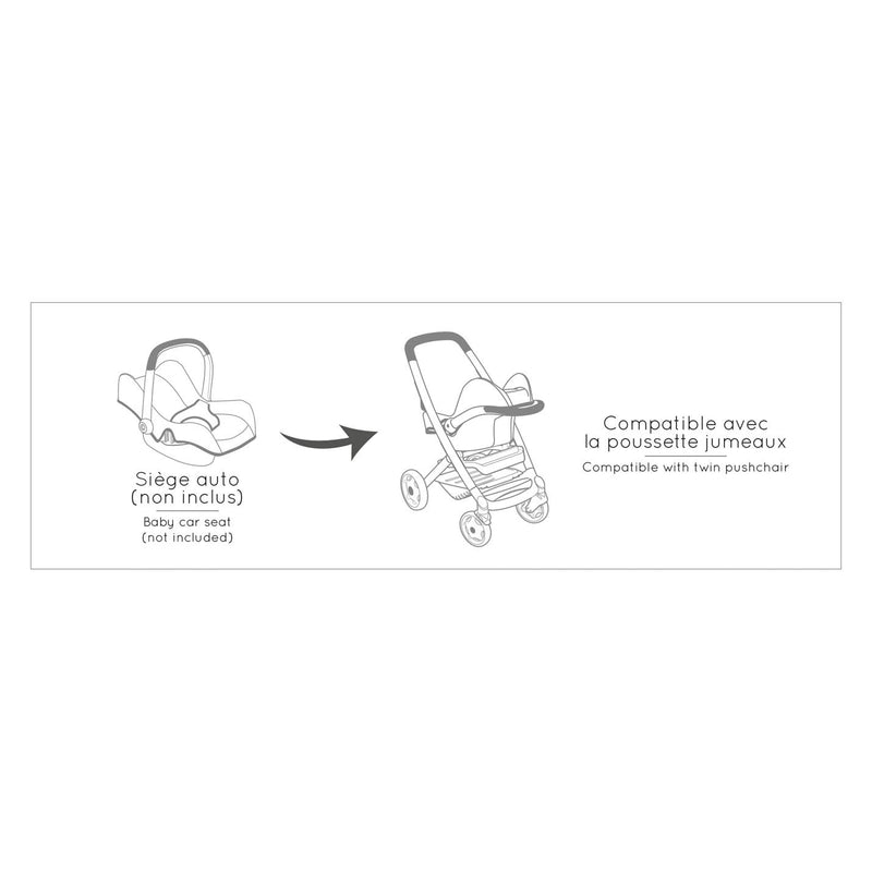 Load image into Gallery viewer, Smoby Maxi-Cosi Poppenwagen Sage voor 2 Poppen