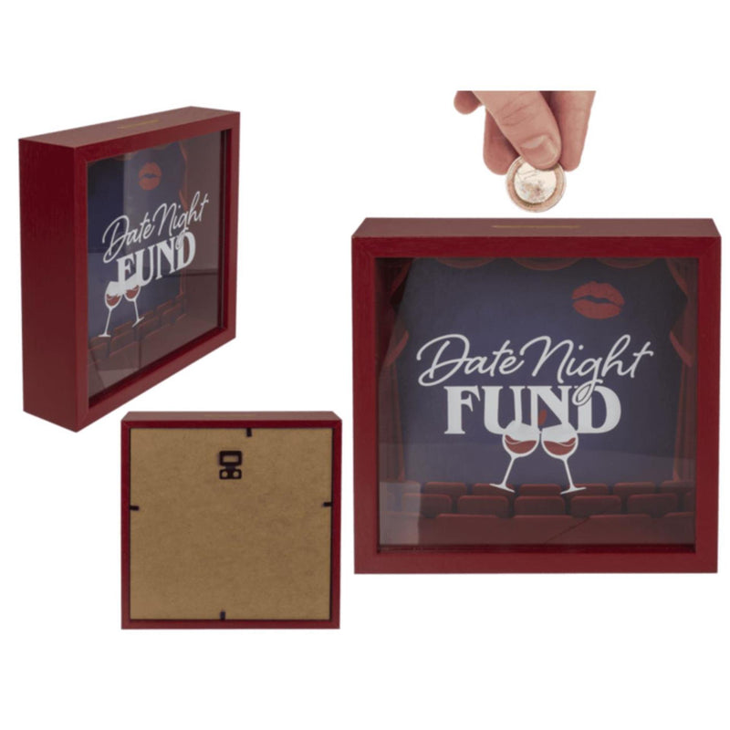 Load image into Gallery viewer, Ootb houten spaarpot date night fund 20x20cm