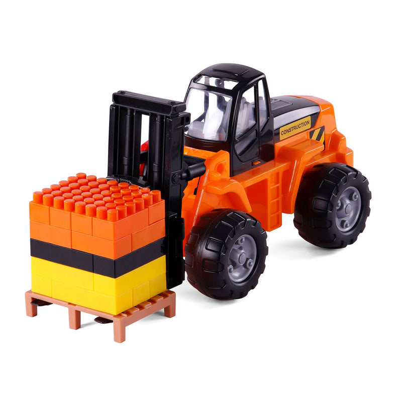 Load image into Gallery viewer, Cavallino vrachtwagen met trailer en vorkheftruck, schaal 1:16