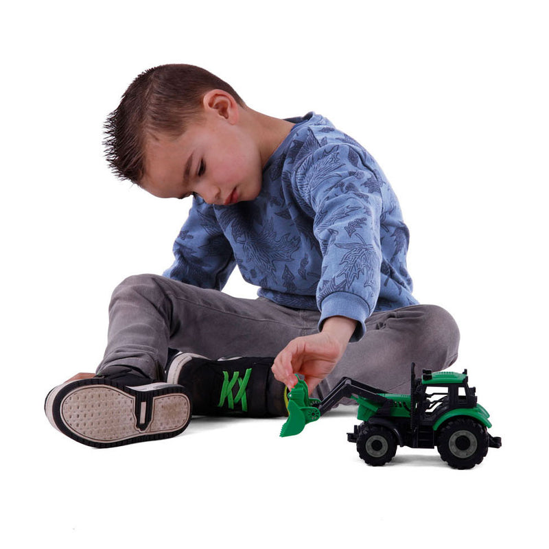 Load image into Gallery viewer, Cavallino tractor met shovel groen, schaal 1:32