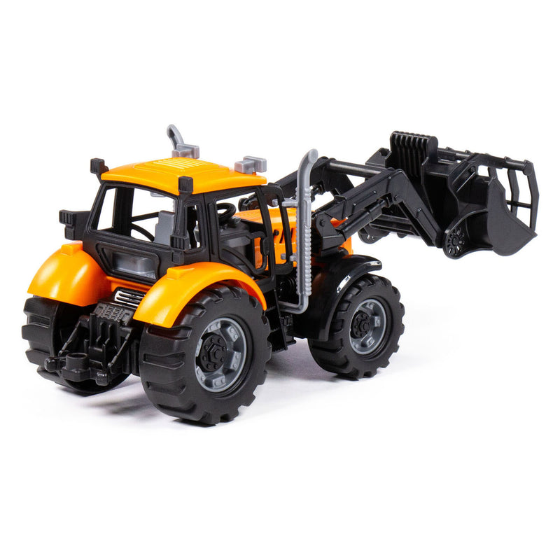 Load image into Gallery viewer, Cavallino tractor met lader geel, schaal 1:32