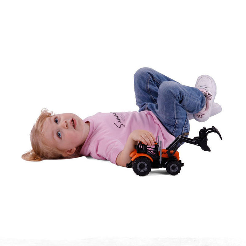 Load image into Gallery viewer, Cavallino tractor met lader geel, schaal 1:32