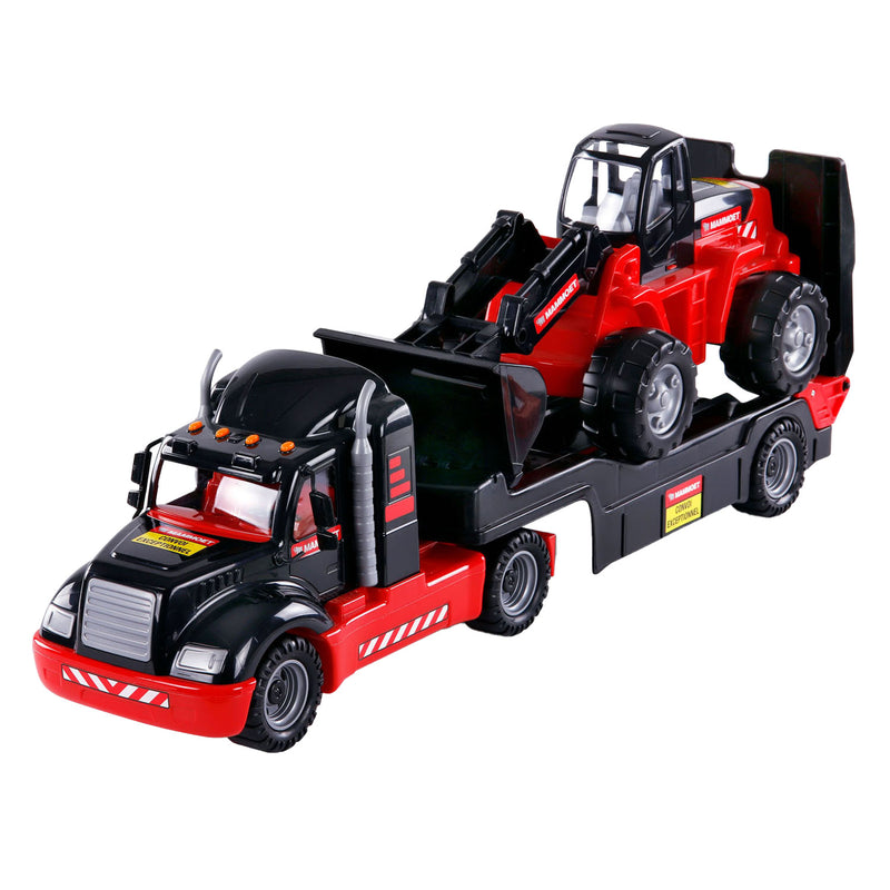Load image into Gallery viewer, Cavallino mammoet torpedo vrachtwagen met bulldozer, schaal 1:16