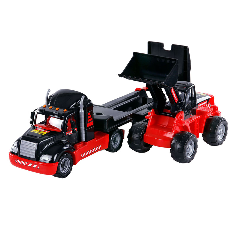 Load image into Gallery viewer, Cavallino mammoet torpedo vrachtwagen met bulldozer, schaal 1:16