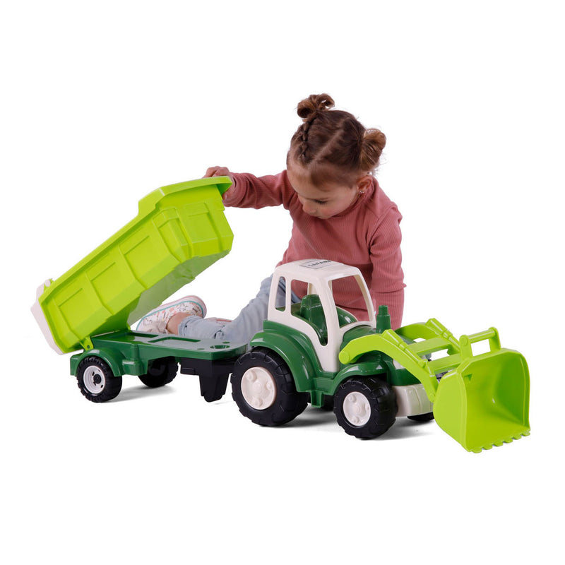 Load image into Gallery viewer, Cavallino xl tractor groen met kiep aanhangwagen, 86,5cm