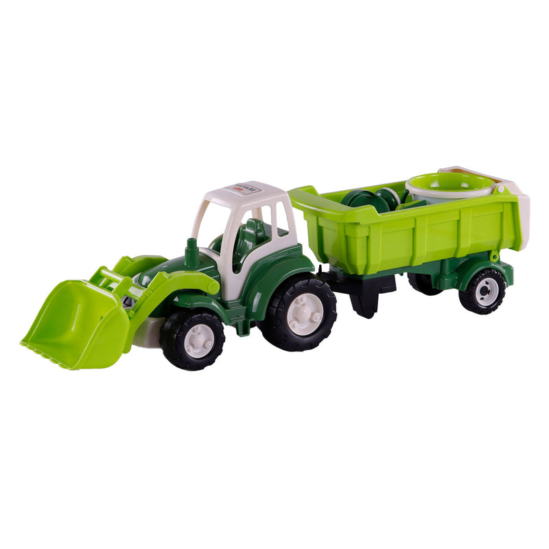 Load image into Gallery viewer, Cavallino xl tractor groen met kiep- aanhangwagen en emmerset, 9dlg.