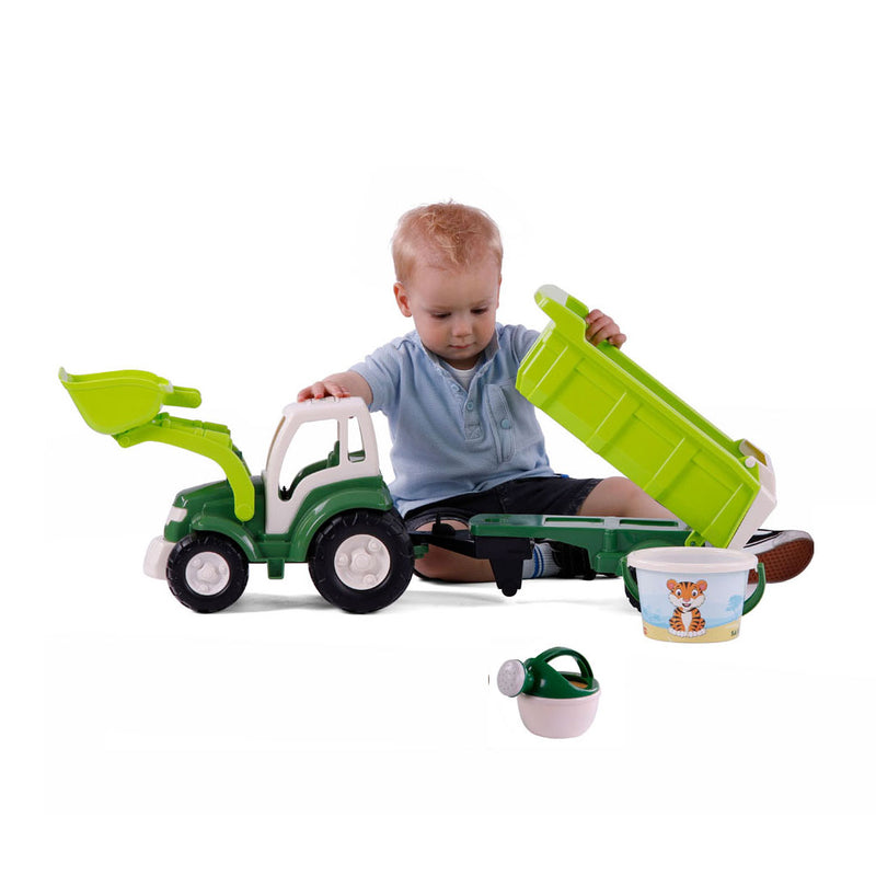 Load image into Gallery viewer, Cavallino xl tractor groen met kiep- aanhangwagen en emmerset, 9dlg.