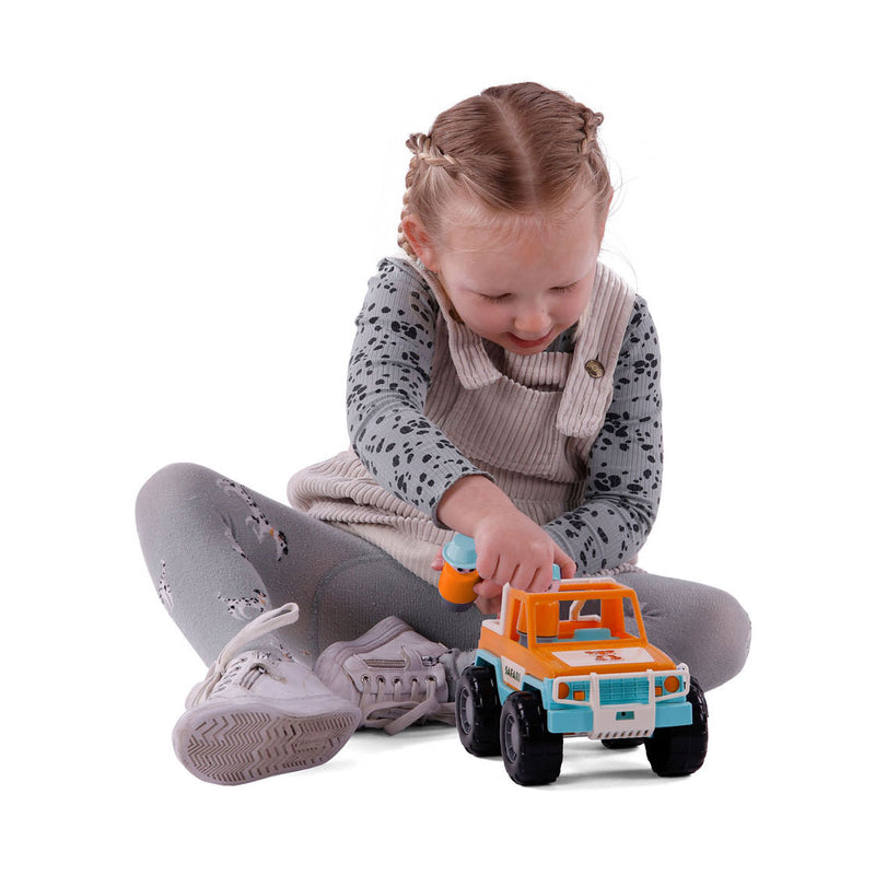 Load image into Gallery viewer, Cavallino jeep oranje met 2 speelfiguren