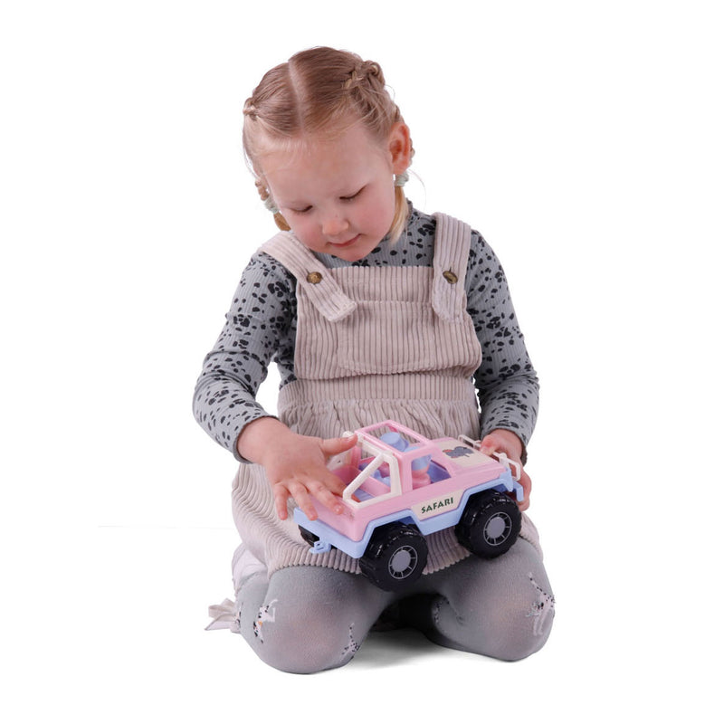 Load image into Gallery viewer, Cavallino jeep roze met 2 speelfiguren