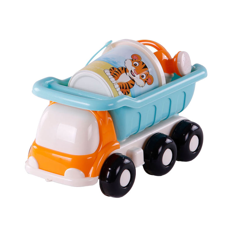 Load image into Gallery viewer, Cavallino strand kiepwagen met emmerset blauw, 5dlg.