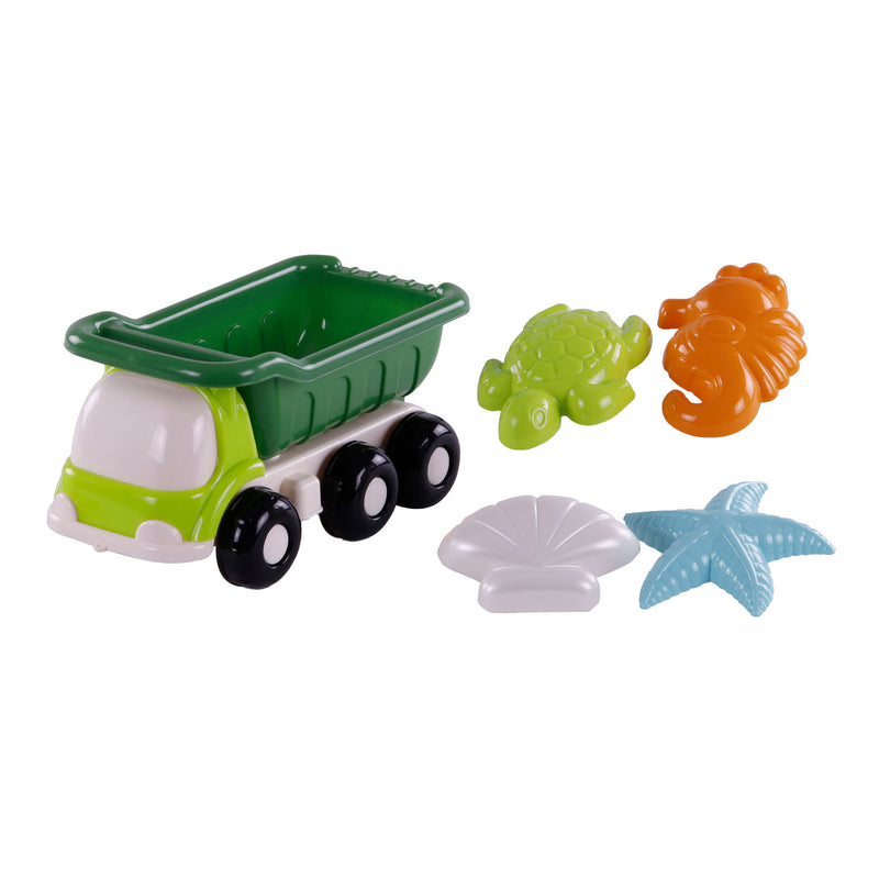 Load image into Gallery viewer, Cavallino strand kiepwagen met 4 zandvormen groen