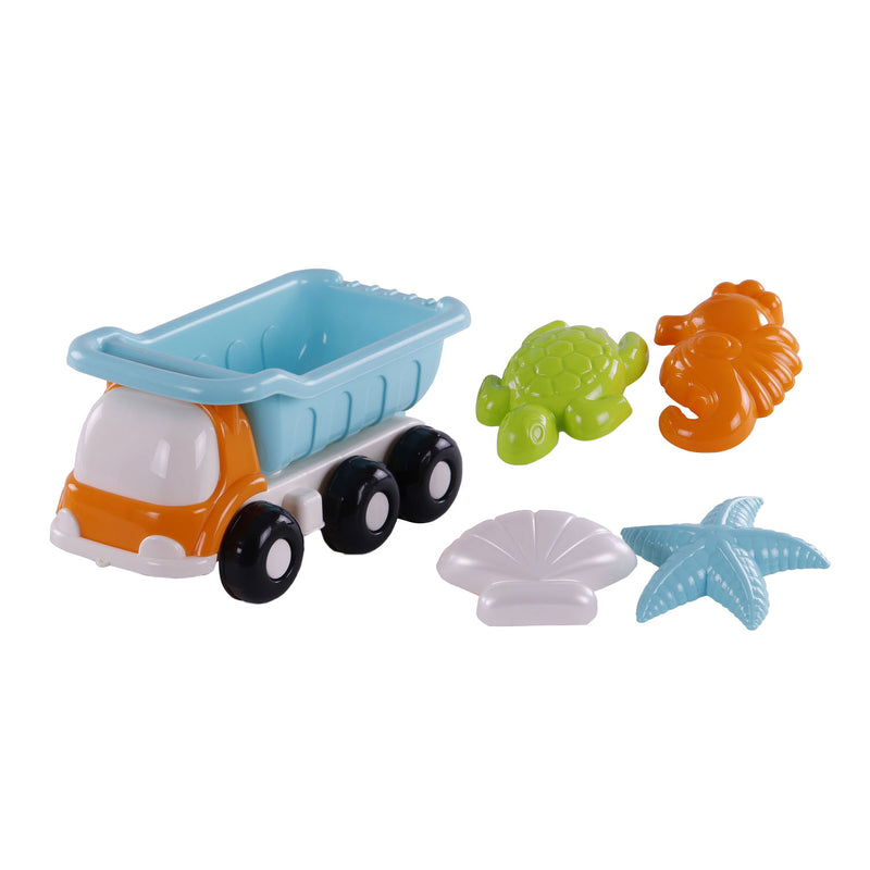Load image into Gallery viewer, Cavallino strand kiepwagen met 4 zandvormen blauw