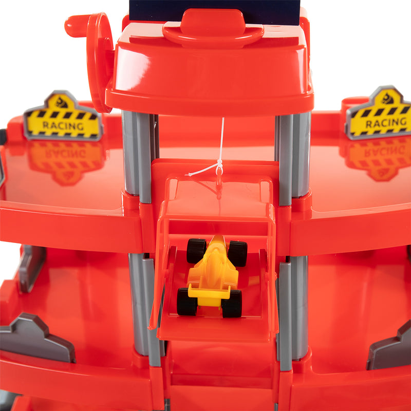 Load image into Gallery viewer, Cavallino racing parkeergarage rood met 4 verdiepingen en auto's speelset