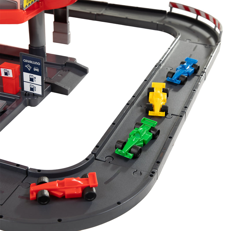 Load image into Gallery viewer, Cavallino racing parkeergarage met 4 verdiepingen en auto's speelset
