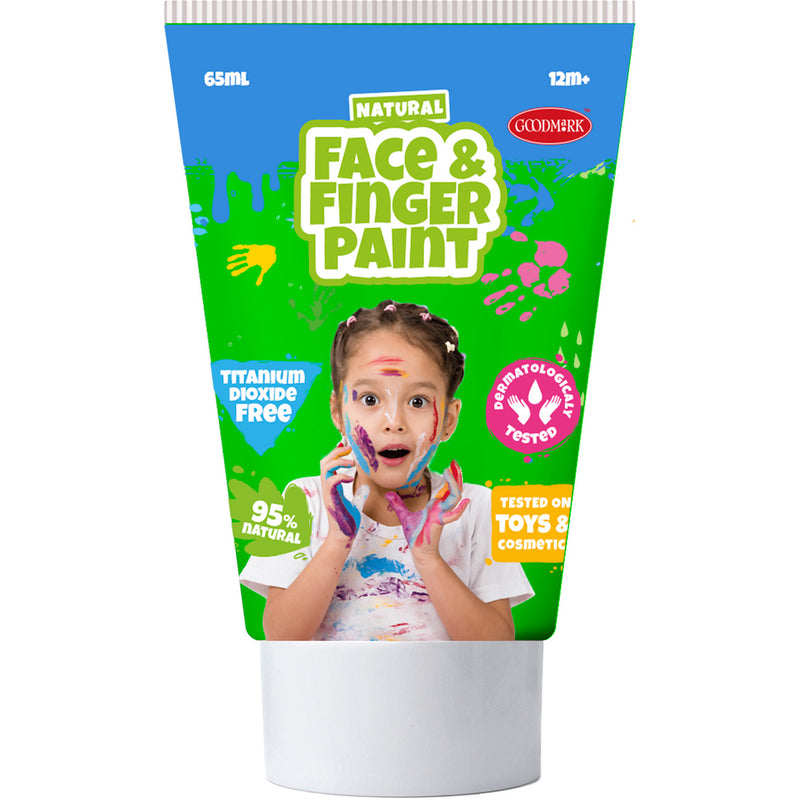 Load image into Gallery viewer, Natural face fingerpaint tube - groen en geel, 2x65ml - schmink