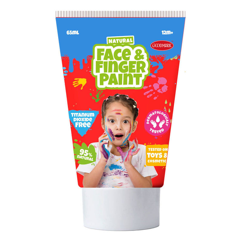 Load image into Gallery viewer, Natural face fingerpaint tube - rood en oranje, 2x65ml