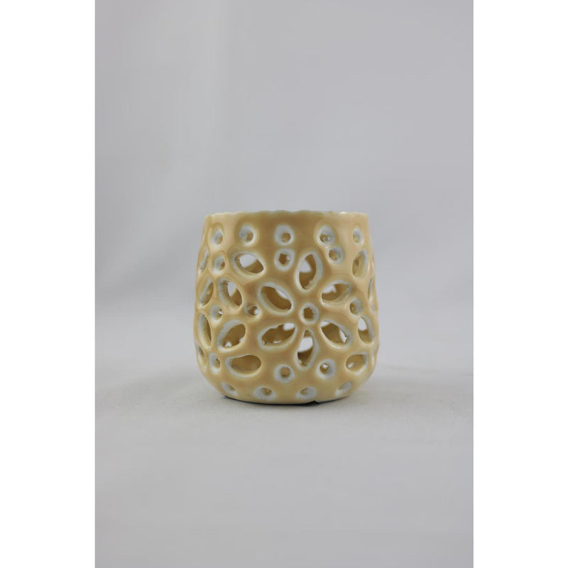 Load image into Gallery viewer, Mansion atmosphere hã©rault votive waxinelichthouder beige 8x8x7cm