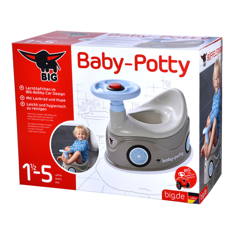Afbeelding laden in galerijviewer, Big baby potty plaspot met stuur grijs